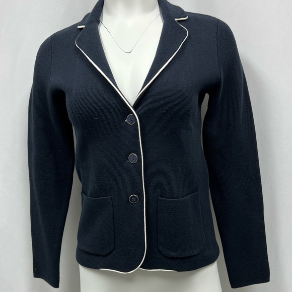 NWT Banana Republic Deep Navy Blue Blazer, Size Small - Picture 1 of 4